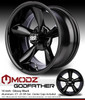 MODZ® Godfather Glossy Black 14" Golf Cart Wheel