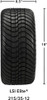 12" Warlock Gun Metal Gray/Machined on 215/35-12 LSI Elite Tires (Set of 4), Fits Club Car & EZGo Carts, Golf Cart Tires and Wheels Combo