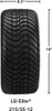 12" Yukon Mirror on 215/35-12 LSI Elite Tires (Set of 4), Fits Club Car & EZGo Carts, Golf Cart Tires and Wheels Combo