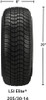 14" Rampage Black/Machined on 205/30-14 LSI Elite Tires (Set of 4), Fits Club Car & EZGo Carts, Golf Cart Tires and Wheels Combo