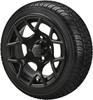 14" Ninja Matte Black on 205/30-14 LSI Elite Tires (Set of 4), Fits Club Car & EZGo Carts, Golf Cart Tires and Wheels Combo