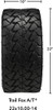 14" Raptor Black/Blue on 22x10-14 Trail Fox A/T Tires (Set of 4), Fits Club Car & EZGo carts, Golf Cart Tires and Wheels Combo, Can be Used on Lawn Mowers and ATV's