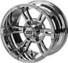 14" Raptor Mirror on 22x10-14 Trail Fox A/T Tires (Set of 4), Fits Club Car & EZGo carts, Golf Cart Tires and Wheels Combo, Can be Used on Lawn Mowers and ATV's