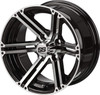 14" Yukon Black/Machined on 23x10-14 Black Trail Tires (Set of 4), Fits Club Car & EZGo Carts, Golf Cart Tires and Wheels Combo, Can be Used on Lawn Mowers and ATV's