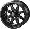 15" Revenge Matte Black on 23x10-15 Black Trail w/Chrome Inserts (Set of 4)