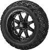 15" Revenge Matte Black on 23x10-15 Black Trail w/Chrome Inserts (Set of 4)