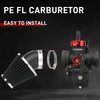 NIBBI PE17 Carburetor with 48mm Air Filters, 17mm carburetor