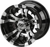10" Warlock Black/Machined on 205/50-10 LSI Elite Low Pro Tire (Set of 4)