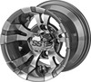 10" Warlock Gun Metal Gray/Machined on 205/50-10 LSI Elite Low Pro Tire (Set of 4)