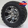 10″ Bulldog Machined/Black Wheel – Aluminum Alloy / STEELENG 18″x9″-10″ STINGER Hybrid AT Tire DOT approved