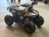 Matte green Denago Mudhawk 6 youth ATV with 107cc 4-stroke engine, automatic F-N-R transmission, LED headlights, rear cargo rack, independent front suspension, and remote wireless shut-off for kids aged 6 and up.