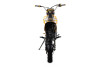 "The Denago MX2 Yellow Edition pit bike features a 125cc engine with 4-speed transmission, hydraulic disc brakes, and adjustable suspension. Shown with vibrant yellow accents on CNC components, black powder-coated wheels, and aggressive knobby tires, this performance bike offers inverted forks, folding levers, and stainless exhaust. Perfect for trail riding with 14.5" ground clearance."