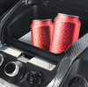 Tara Explorer 2+2 electric golf cart featuring lifted suspension, off-road silent tread tires, touchscreen with Apple CarPlay & Android Auto, 4 luxury imitation leather seats, built-in refrigerator, illuminated cuboid soundbar, LED lights, flip-flop rear seat with storage, and rugged outdoor-ready styling.