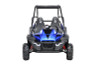 The image showcases the Hammerhead by Polaris MudHead SE, a sleek and stylish go-kart designed for young adventurers aged 10 and up. The go-kart features a modern design with upgraded plastic body panels and a steel bumper, emphasizing its durability and style. The 208cc LCT electric-start engine is highlighted, showcasing the go-kart's power and ease of use. The dual LED headlights and canopy top are visible, adding to the go-kart's functional and stylish design. The ROPS roll cage and three-point safety belts are prominently displayed, underscoring the go-kart's commitment to safety. The 16-inch tires and rear hydraulic disc brake ensure excellent traction and reliable stopping power. Overall, the image captures the essence of a safe, durable, and fun go-kart ready for endless adventures.