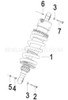 REAR SHOCK ABSORBER ASSY BLACK SPRING FOR BENELI TNT600