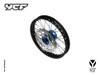 (01) COMPLETE ALUMINUM FRONT WHEEL (1.4"x14")-MULTIPLE COLOR HUBS