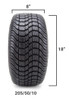 Arisun Cruze Street Golf Cart Tire 205/50-10