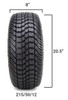 Arisun Cruze Street Golf Cart Tire 215/50-12 DOT (4 Ply)