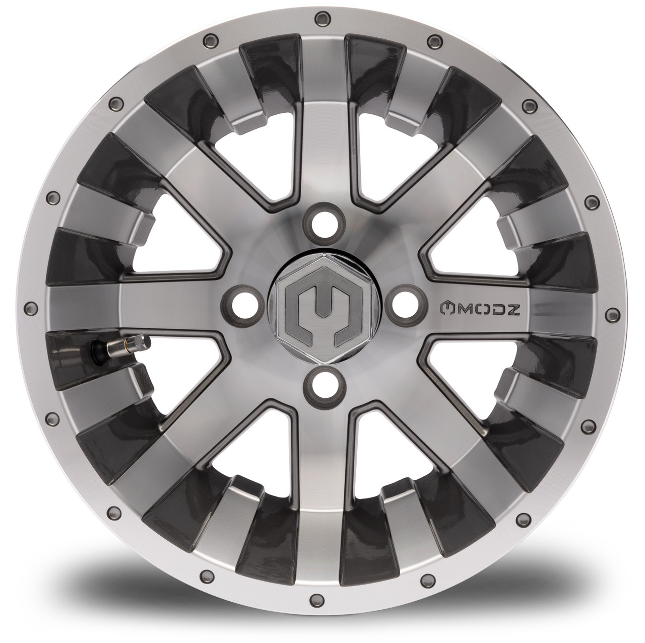 MODZ Assault Gunmetal 12" Golf Cart Wheel