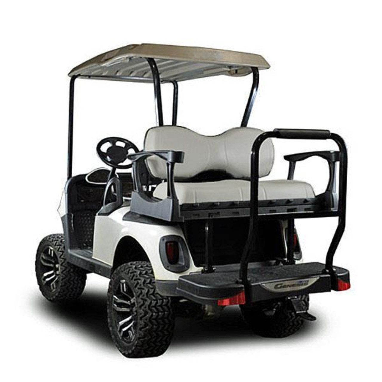 MadJax Genesis 300 Aluminum Rear Flip Seat with Deluxe Grey Cushions - Yamaha Drive2