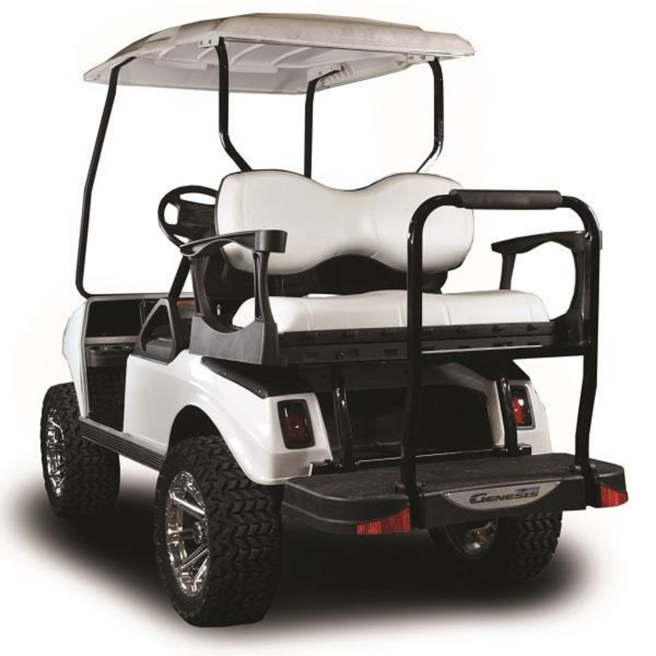 MadJax Genesis 250 with Deluxe White Steel Rear Flip Seat – Club Car DS