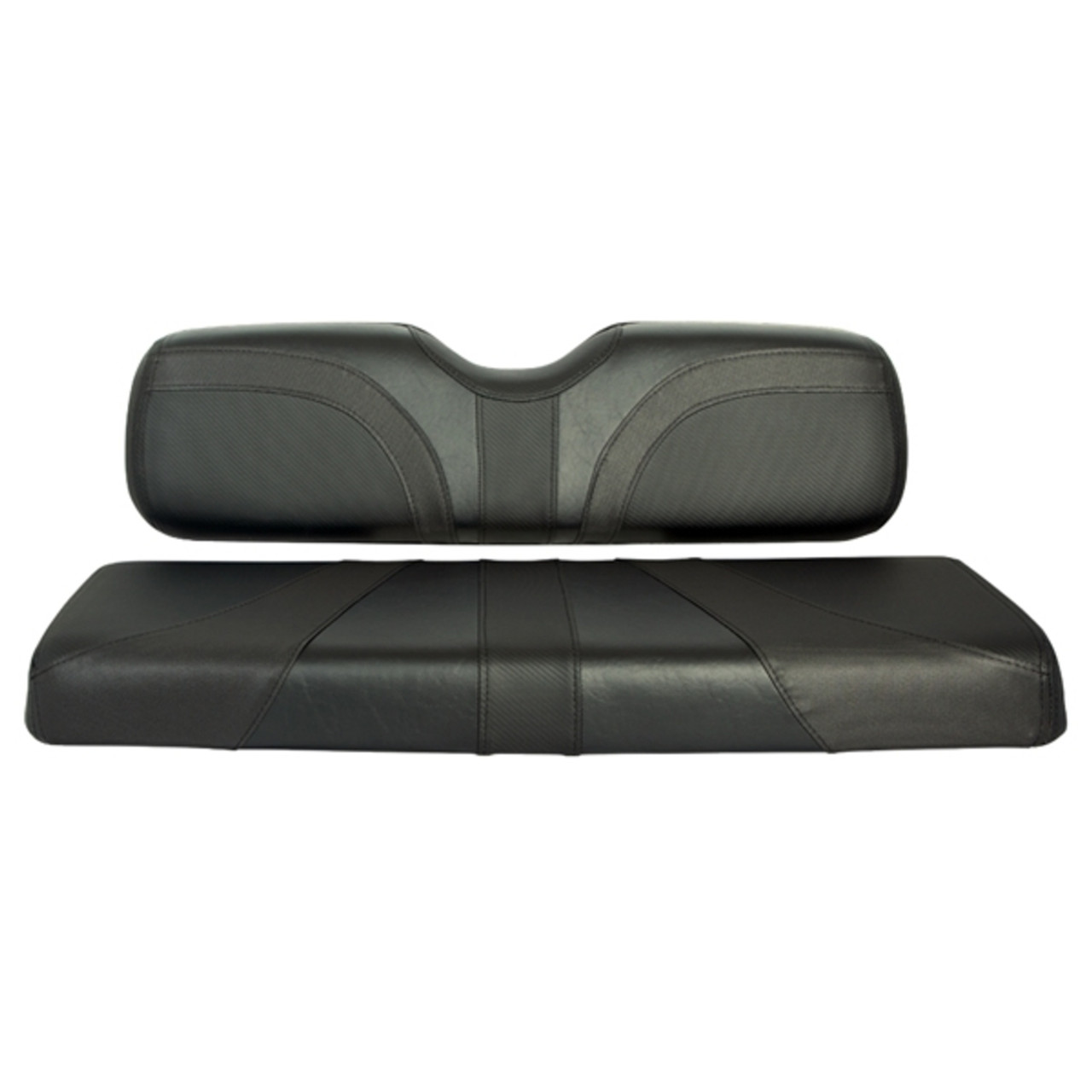 RedDot® Blade Front Seat Covers for E-Z-GO TXT/T48/RXV - Black/Black Trexx/Black Carbon Fiber