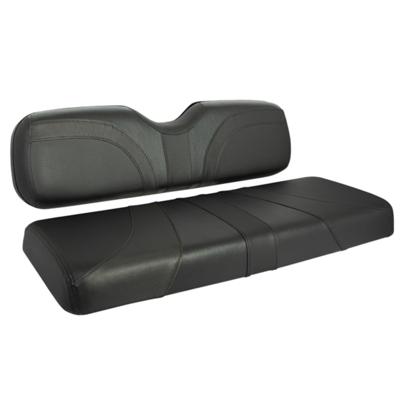 RedDot® Blade Front Seat Covers for E-Z-GO TXT/T48/RXV - Black/Black Trexx/Black Carbon Fiber