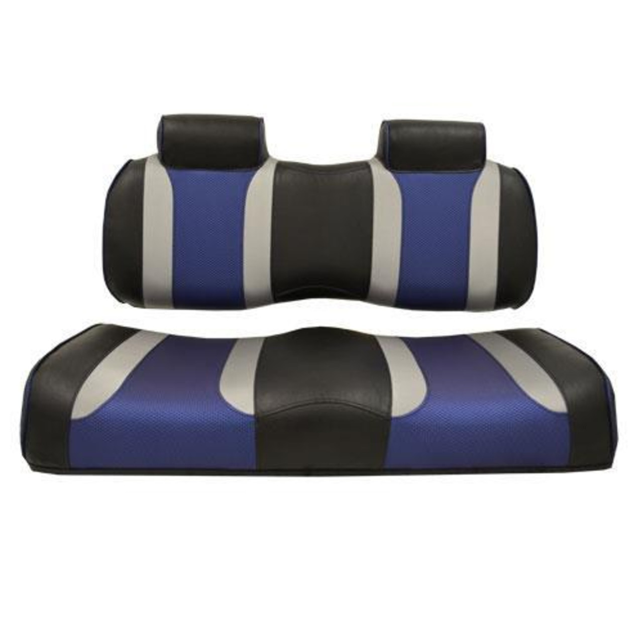 MadJax® Tsunami Black–Liquid Silver w/ Freestyle Wave E-Z-GO TXT/RXV Front Seat Cushions