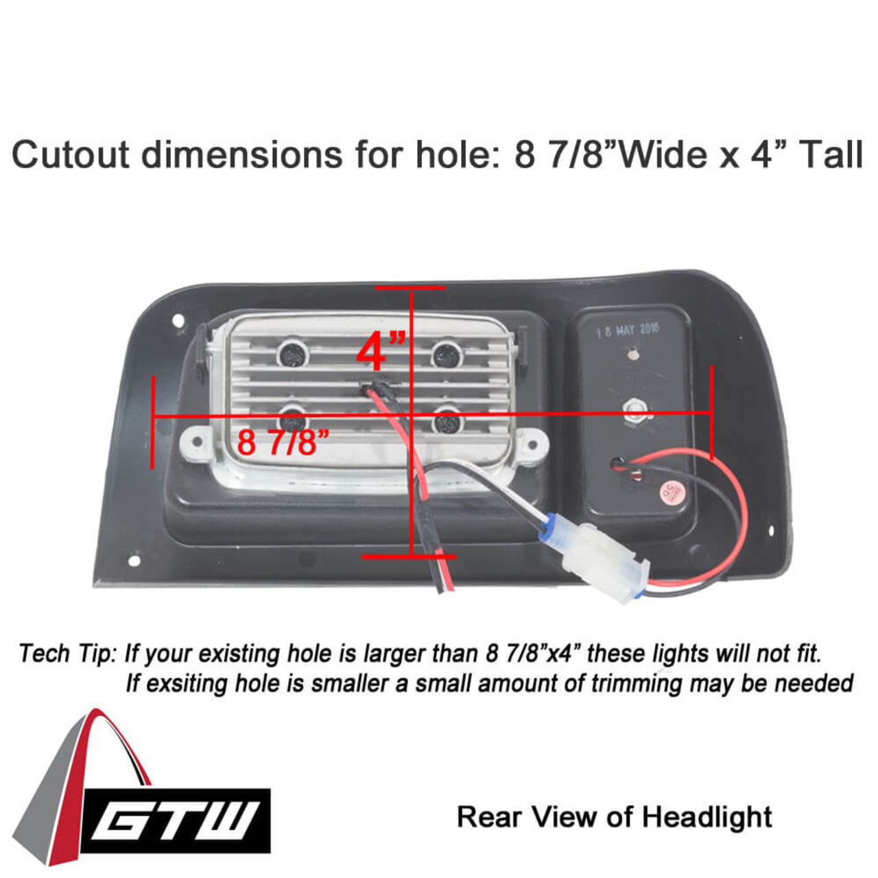 GTW® Club Car DS Adjustable LED Light Kit (Years 1993-Up)
