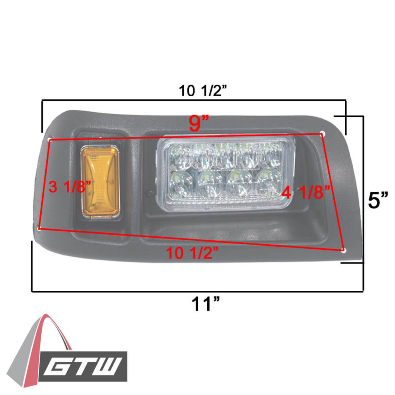 GTW® Club Car DS Adjustable LED Light Kit (Years 1993-Up)