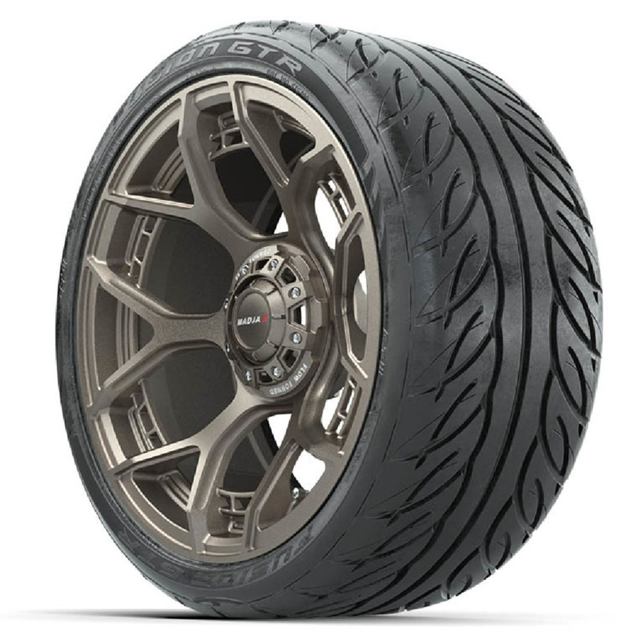 Set of (4) 15" MadJax® Flow Form Evolution Matte Bronze Wheels with GTW® Fusion GTR Street Tires
Item # A19-420