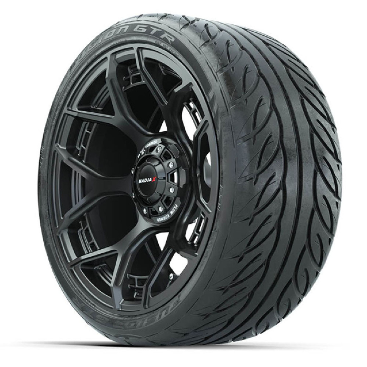 Set of (4) 15" MadJax® Flow Form Evolution Matte Black Wheels with GTW® Fusion GTR Street Tires
Item # A19-418