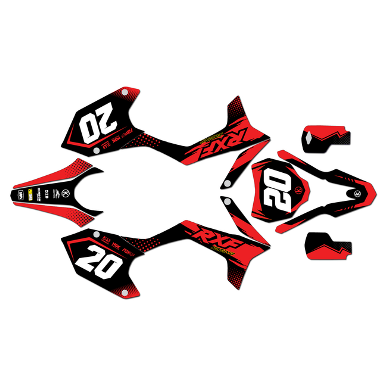 Graphics Kit for Apollo RXF FREERIDE 150 190 (All Years) Spear Series