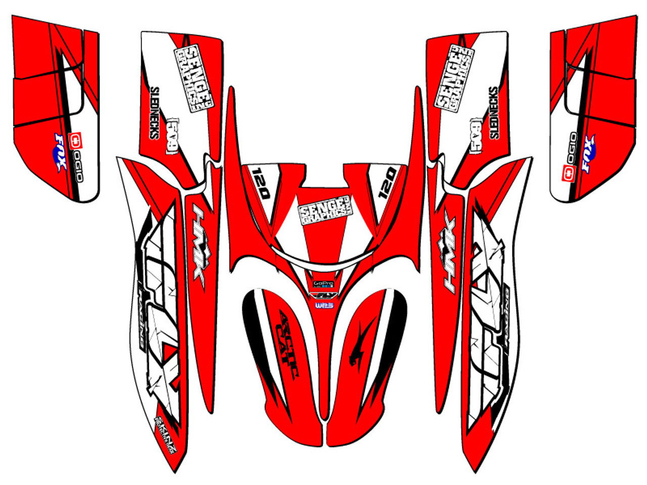 Graphic Kit For Arctic Cat 120 FLY RACING Series