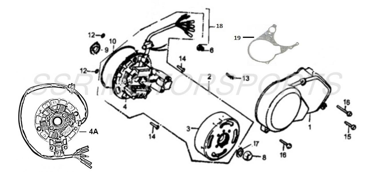 STATOR W/ FLYWHEEL ASSY + SEALS BANGEN
A02923-09-00