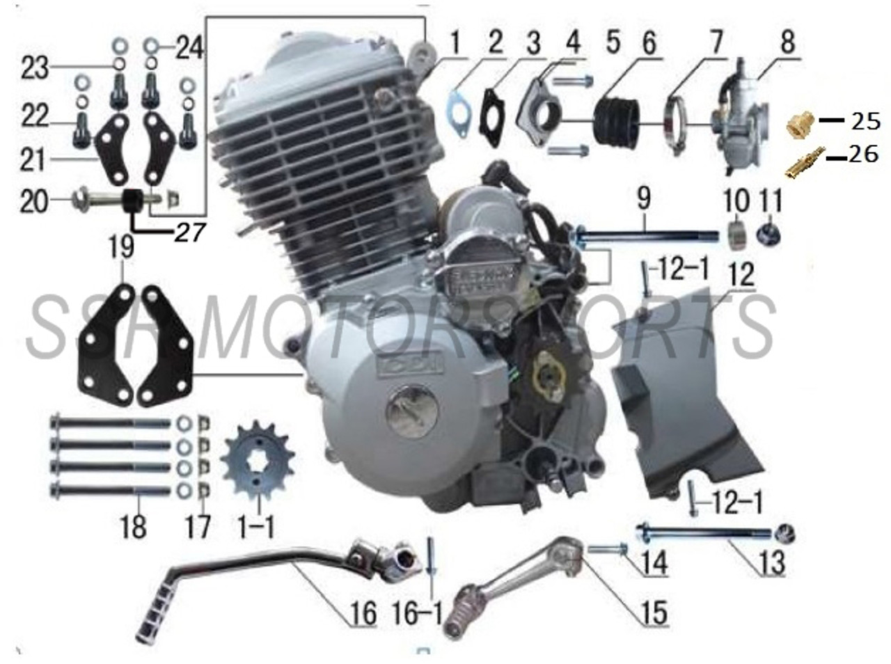 (SR189) Full Engine Parts Schematics