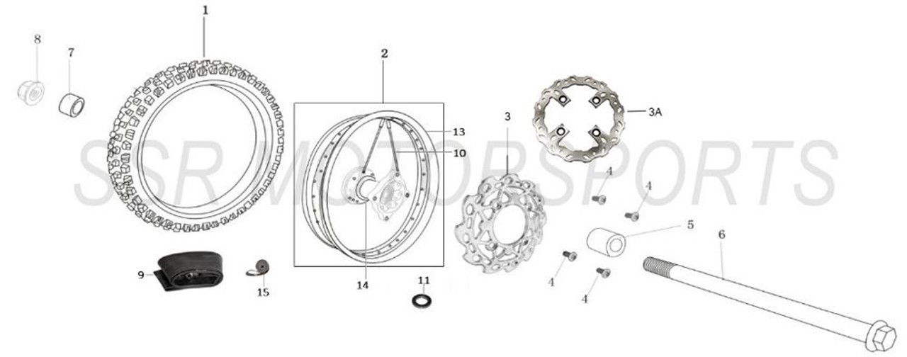 WHEEL BEARING (15MM AXLE) (TR110/TR125/TR125BW/TR140/TR140BW/TR160/TR170/TX160/TX170/SR150)