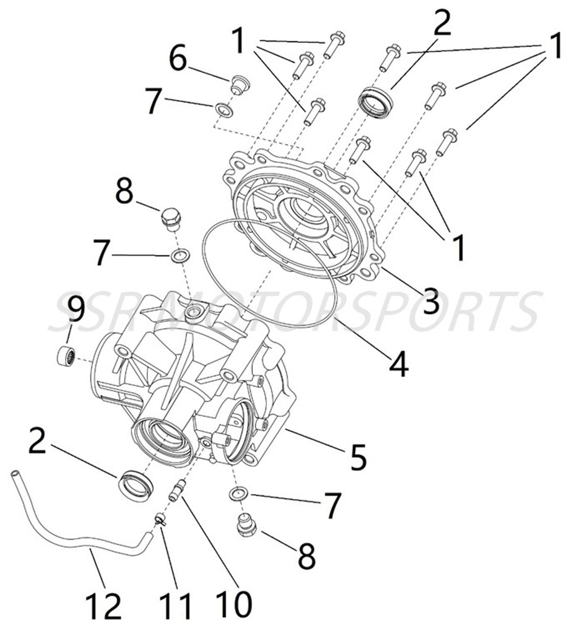 (BISON 500) Front Differential Internal Parts