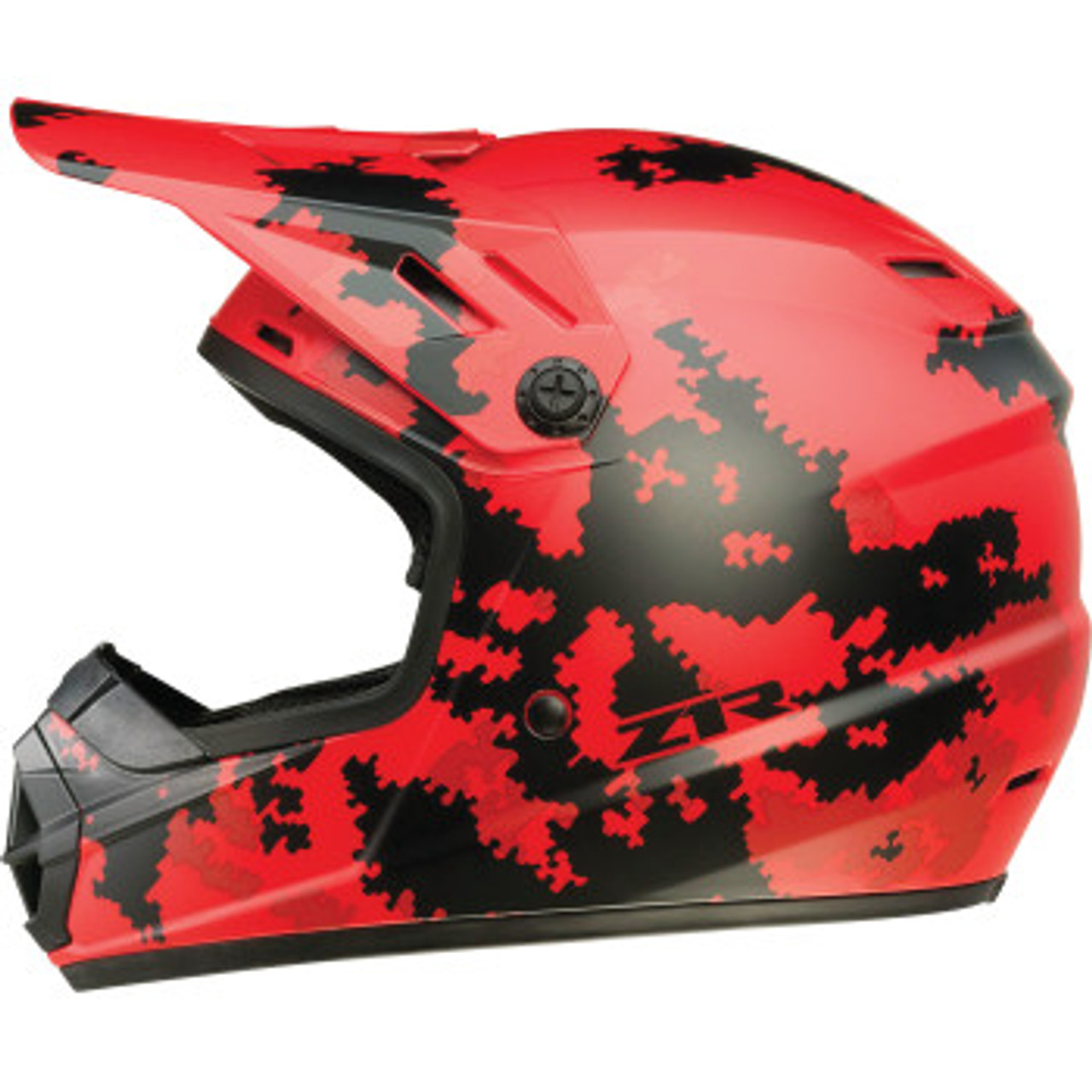 Youth Rise Digi Camo Helmet - Red