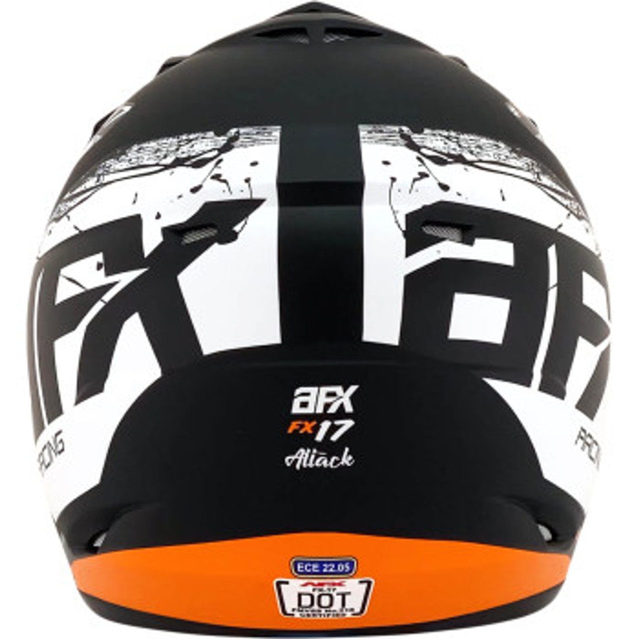 AFX  FX-17 Helmet - Matte Black/Orange