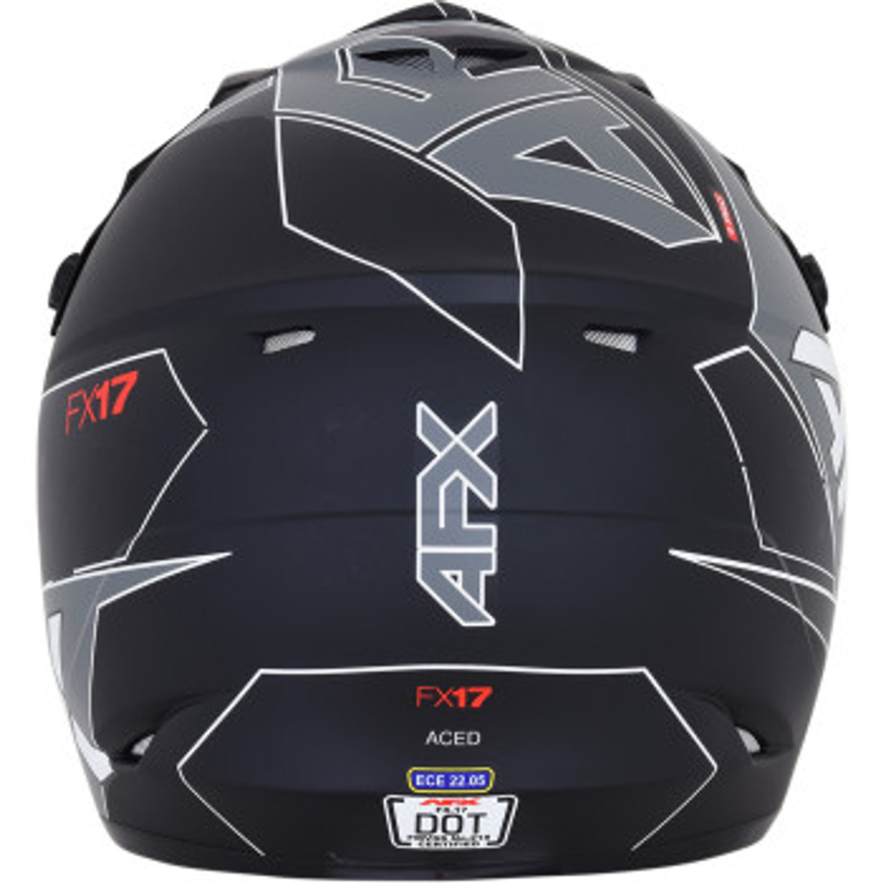 AFX FX-17 Helmet - Aced - Matte Black/White