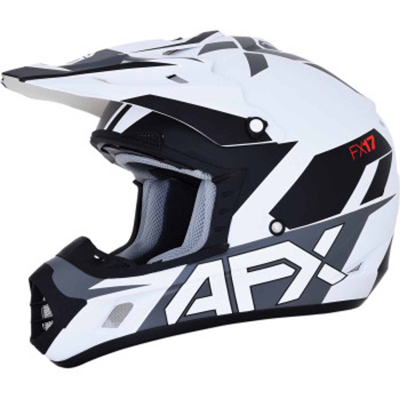 AFX FX-17 Helmet - Aced - Matte White/White