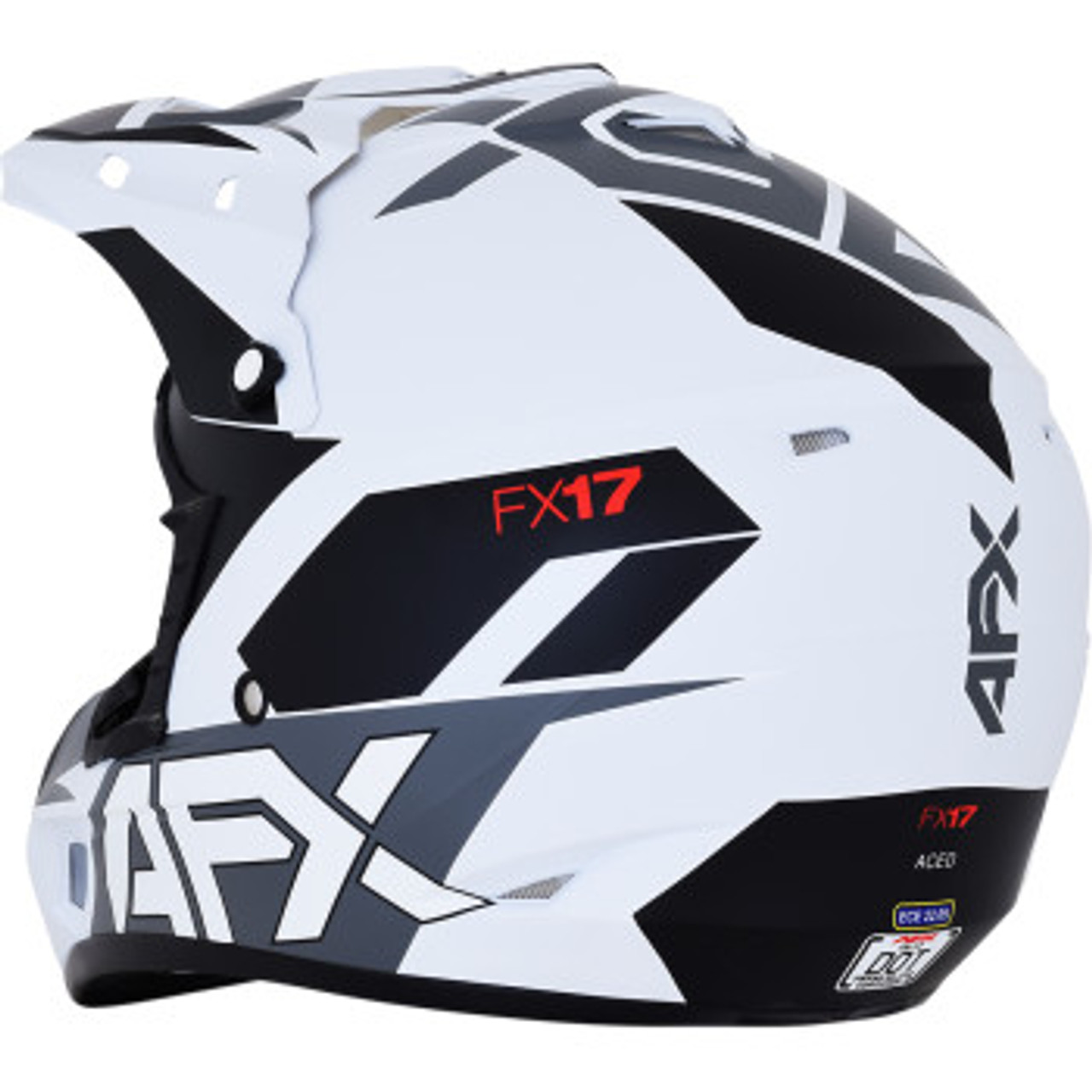 AFX FX-17 Helmet - Aced - Matte White/White