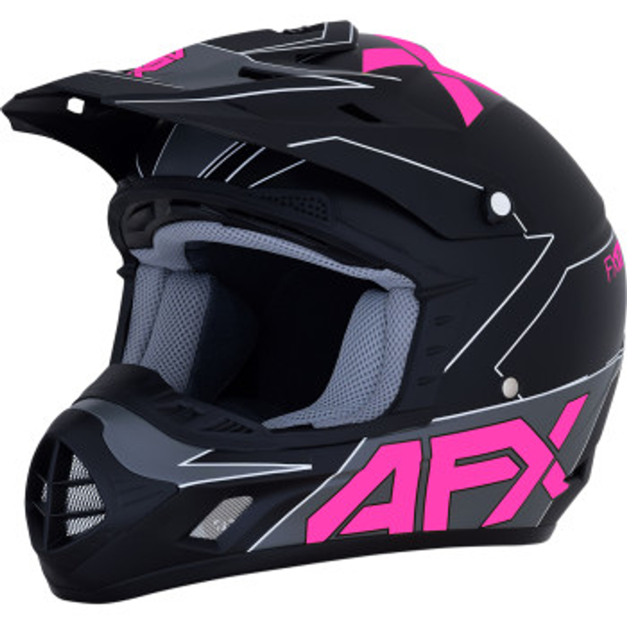 AFX FX-17 Helmet - Aced - Matte Black/Pink