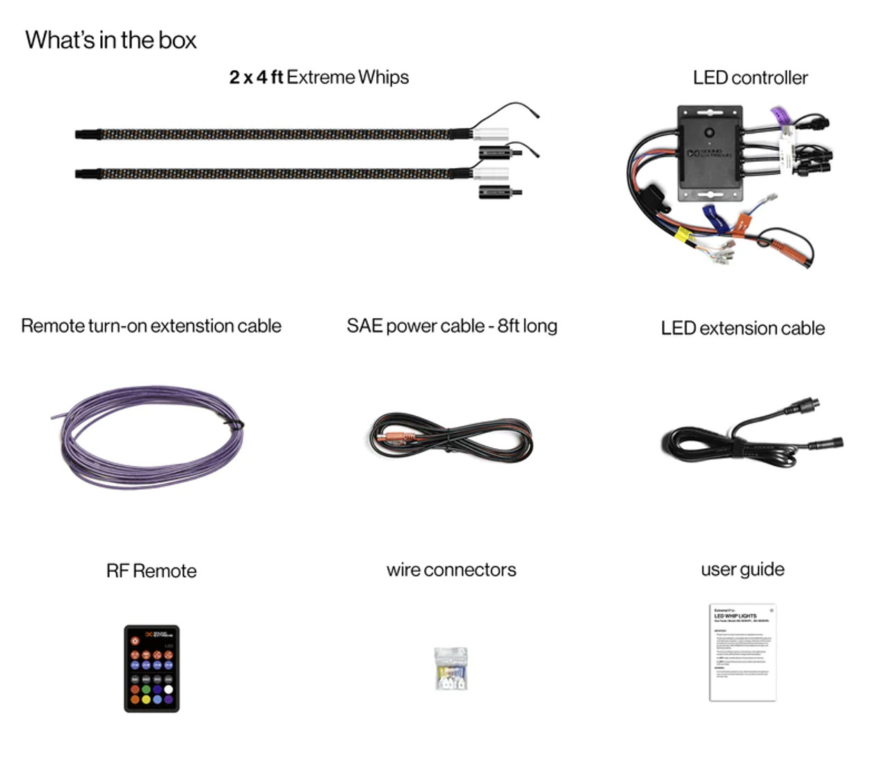 ECOXGEAR TWO 4' WHIPS W/ CONTROLLER