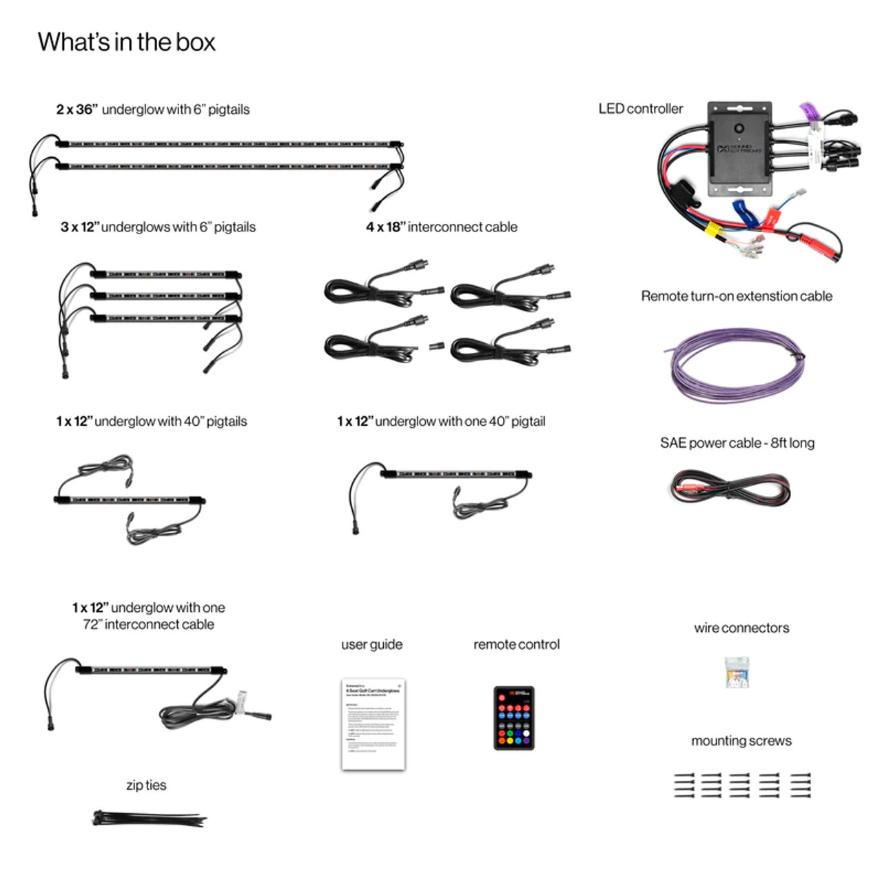 ECOXGEAR 6 SEATER LED KIT W/ CONTROLLER