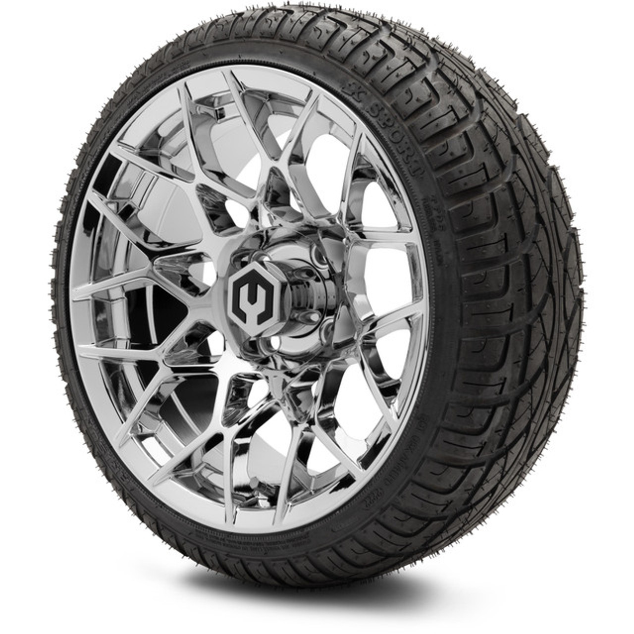 MODZ 14" Blitz Chrome Wheels & Street Tires Combo