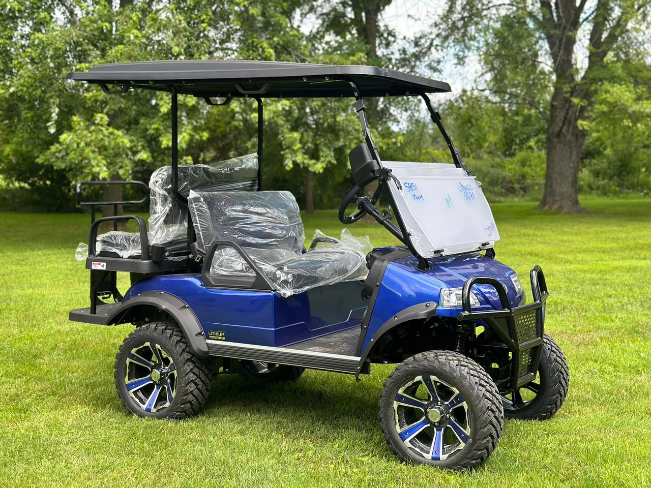 2024 Evolution Classic Forester 4 Plus Lithium Ion Battery Golf Cart For Sale (Portimao Blue) "Limited Edition"