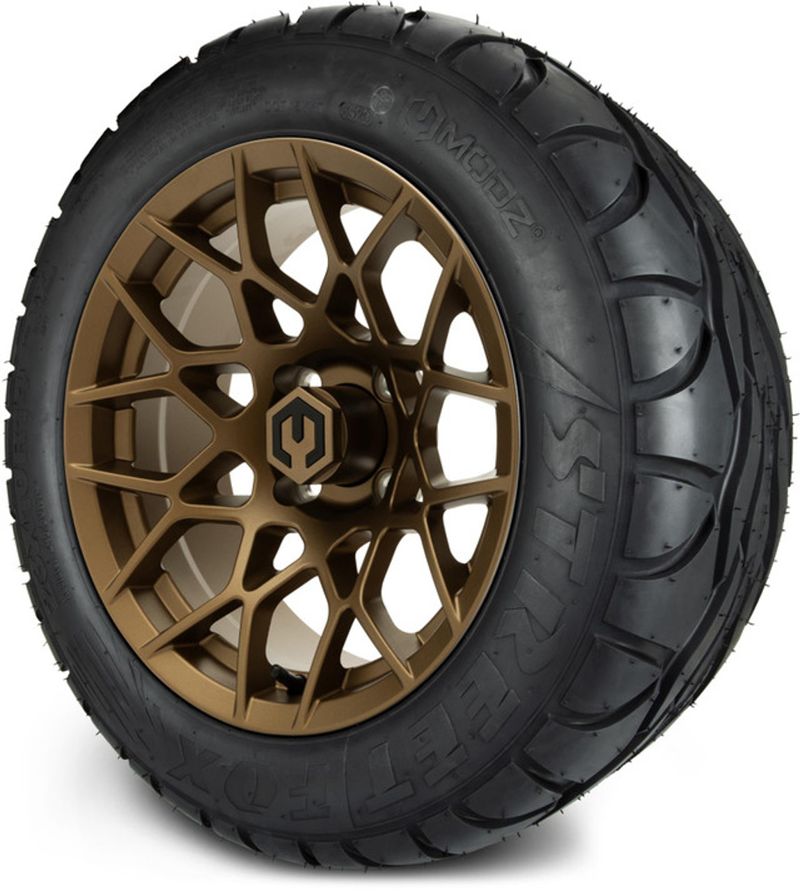 MODZ 14" Blitz Matte Bronze Wheels & Street Tires Combo