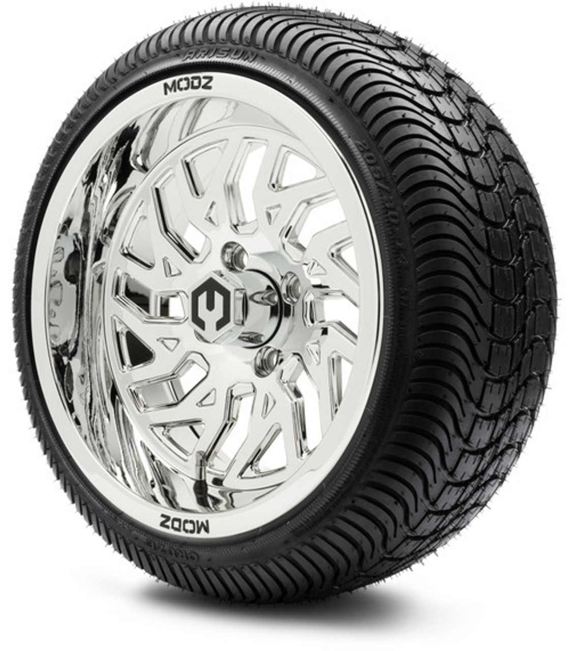 MODZ 14" Carnage Chrome Wheels & Street Tires Combo